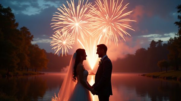 Réussir votre mariage avec un feu d'artifice automatique
